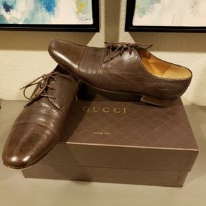 Gucci Leather Lace Up Cap Toe Oxford EU 10 US11